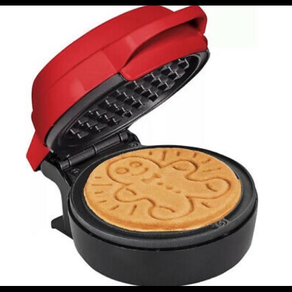 Bella Mini Waffle Maker, Gingerbread Red - Picture 4 of 5